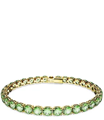 Swarovski Matrix Collection Crystal Green Tennis Line Bracelet