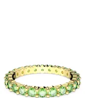 Swarovski Matrix Collection Crystal Light Green Round Cut Band Ring