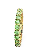 Swarovski Matrix Collection Crystal Light Green Round Cut Band Ring