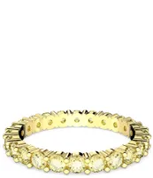 Swarovski Matrix Collection Yellow Round Cut Band Ring