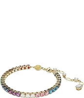 Swarovski Matrix Rainbow Crystal Round Cut Line Bracelet