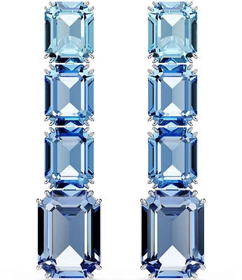 Swarovski Millenia Octagon Cut Blue Drop Earrings