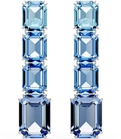 Swarovski Millenia Octagon Cut Blue Drop Earrings