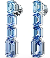 Swarovski Millenia Octagon Cut Blue Drop Earrings