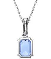 Swarovski Millenia Octagon Cut Blue Long Pendant Necklace