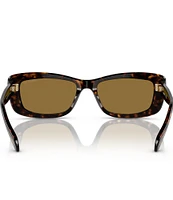 Swarovski Women's SK6008 54mm Crystal Havana Rectangle Sunglasses