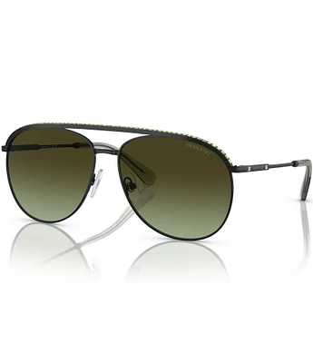 Swarovski Women's SK7005 61mm Aviator Sunglasses