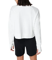 Sweaty Betty After Class Crop Crew Neck Long Sleeve Sweatshirt