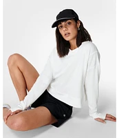 Sweaty Betty After Class Crop Crew Neck Long Sleeve Sweatshirt