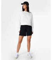 Sweaty Betty After Class Crop Crew Neck Long Sleeve Sweatshirt