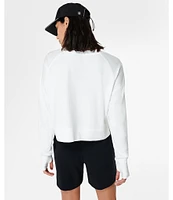 Sweaty Betty After Class Crop Crew Neck Long Sleeve Sweatshirt