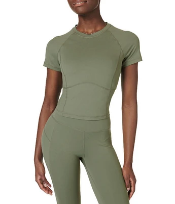 Sweaty Betty All Day Crew Neck Short Sleeve Cropped Tee Shirt