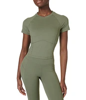 Sweaty Betty All Day Crew Neck Short Sleeve Cropped Tee Shirt