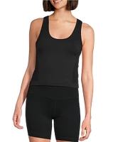 Sweaty Betty Athlete Crew Neck Sleeveless Seamless Crop Tank Top