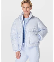 Sweaty Betty High Shine Water Resistant Cropped Puffer Ski Jacket