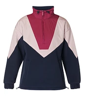 Sweaty Betty Orbit Fleece Color Block Long Sleeve Half Zip Pullover