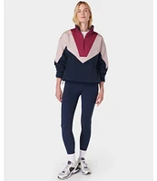 Sweaty Betty Orbit Fleece Color Block Long Sleeve Half Zip Pullover