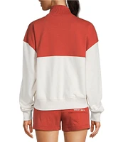 Sweaty Betty Revive Organic Cotton Stand Collared Half-Zip Crop Sweatshirt