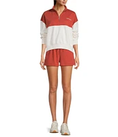 Sweaty Betty Revive Organic Cotton Stand Collared Half-Zip Crop Sweatshirt