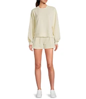 Sweaty Betty Sand Wash Cloudweight Crew Neck Long Sleeve Sweatshirt