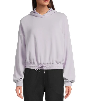 Sweaty Betty Sand Wash Cloudweight Long Sleeve Crop Hoodie