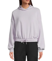 Sweaty Betty Sand Wash Cloudweight Long Sleeve Crop Hoodie