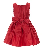 Sweet Kids Little Girls 2-6 Sleeveless Square Neck Premium Satin Fit-and-Flare Dress