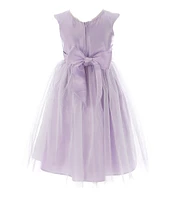 Sweet Kids Little Girls 2-6 Faux-Pearl Satin/Tulle Fit & Flare Dress