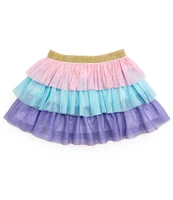 Sweet Wink Baby Girls Color Block Petal Tulle Tutu Skirt