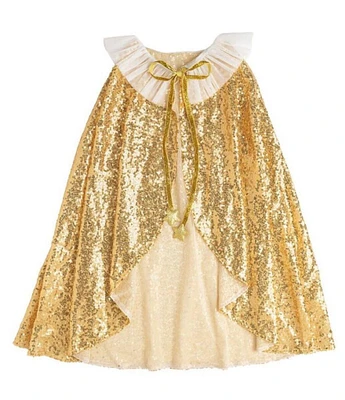 Sweet Wink Gold Sequin Dress-Up Cape