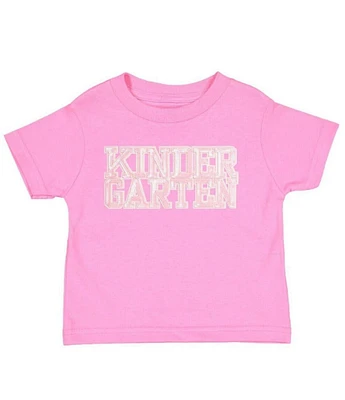 Sweet Wink Little Girls Short Sleeve Kindergarten Sequin Patch T-Shirt