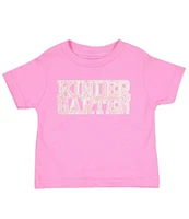 Sweet Wink Little Girls Short Sleeve Kindergarten Sequin Patch T-Shirt
