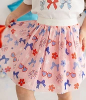 Sweet Wink Little/Big Girls 2-10 Red White Cute Tutu