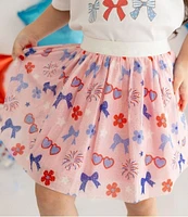 Sweet Wink Little/Big Girls 2-10 Red White Cute Tutu