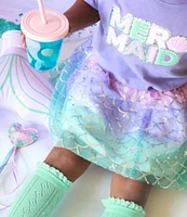 Sweet Wink Little/Big Girls 2-10 Sparkling Mermaid Tutu Skirt