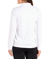 SwingDish Boyfriend Quarter Zip Mock Neck Long Sleeve Pullover