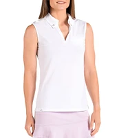 SwingDish East Hampton Collection Claire Sleeveless V-Neck Point Collar Polo