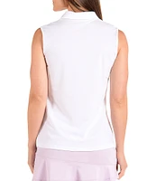 SwingDish East Hampton Collection Claire Sleeveless V-Neck Point Collar Polo