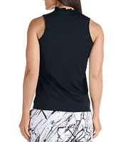 SwingDish Marble Collection Harmony Sleeveless Ruffle V-Neck Tank Top