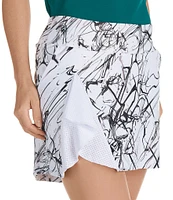 SwingDish Marble Collection Zuri Print Mesh Drape Skort