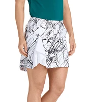 SwingDish Marble Collection Zuri Print Mesh Drape Skort