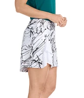 SwingDish Marble Collection Zuri Print Mesh Drape Skort