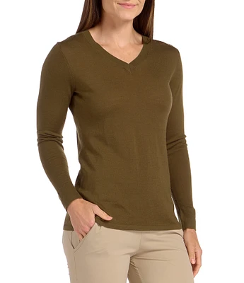 SwingDish Safari Collection Eve Merino Wool V-Neck Sweater