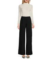 Takara High Rise Wide Leg Pleated Trouser Pants