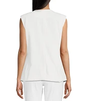 Takara Button Front Split Hem Vest
