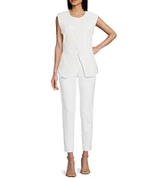 Takara Button Front Split Hem Vest