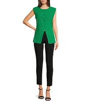 Takara Button Front Split Hem Vest