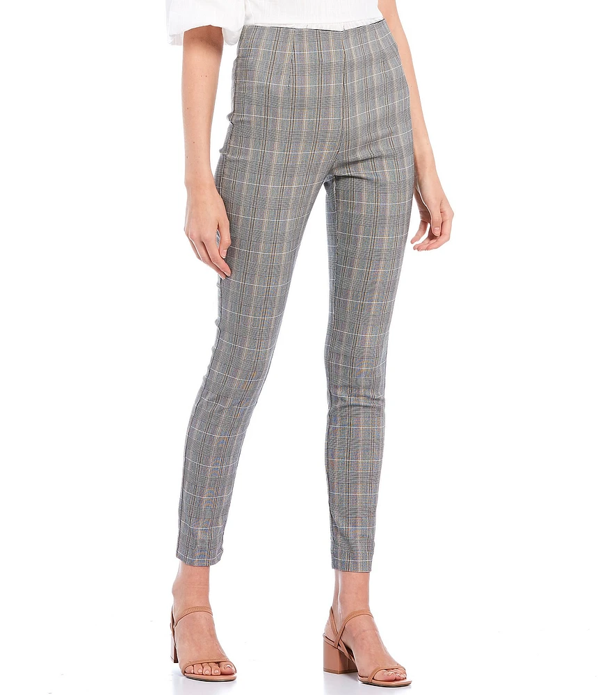 Takara High Rise Millennium Plaid Pull-On Pants