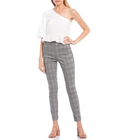Takara High Rise Millennium Plaid Pull-On Pants
