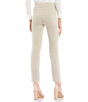 High-Rise Straight-Fit Pull-On Stretch Dress Pants